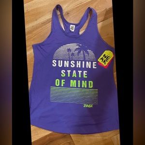 Brand New Zumba “Sunshine state of mind” racerback tank size S with tags…